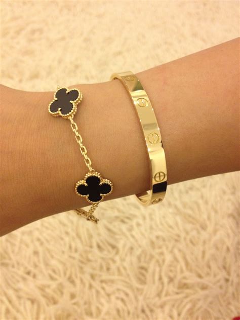 cartier love bracelet vs van cleef alhambra